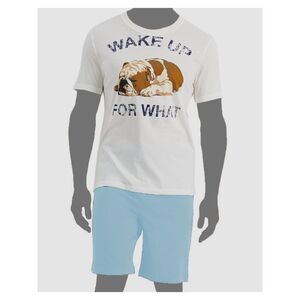 CLUBROOM Intimates Light Blue Cotton Blend Pocketed Sleep Shorts L